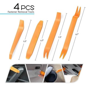 Juego de 4 Herramientas de Plástico Naranja para Remover Molduras de 5.5, 6.3, 7.3 y 8.7 Pulgadas, Extractor de Fijaciones de Paneles de Auto para Reparación Automotriz - Product Image 1