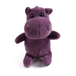 Custom Made Cute Keychain Plush Toy Stuffed Hippo Animal Plush Toy For Kids Make Your Own Strap 3d Children Company Gifts Oem