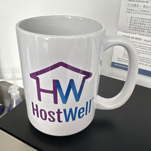 Tazas de Cerámica de Diseño Moderno de 11 oz al por Mayor, Porcelana Blanca Lisa, Impresión de Serigrafía, Logotipo Personalizado, Uso Promocional, Café, Té - Product Image 3