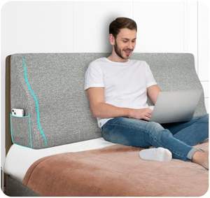 Çıkarılabilir kapak başlık üçgen kama yastık kraliçe büyük Bolster arkalığı okuma yatakta oturmak için yastıklar - Product Image 1