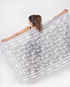 Nouvelle jupe de plage fendue en coton imprimé à la main, style sarong, taille haute, pour femme, idéale comme cache-maillot ou paréo, prix de gros - Product Image 3