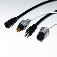 Conector Impermeable Microminiatura de 2 Pines, Macho, Contacto de Latón, Carcasa de Acero Inoxidable, IP68, YingDiGe YDG-MMC-2-M-S, 100-1500V