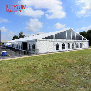 Tente de luxe personnalisée en PVC blanc anti-UV pour mariages et événements extérieurs, avec toit à poutres, utilisable quatre saisons - Product Image 4