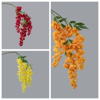 Buket Bunga Wisteria Buatan Tangan Realistis dan Lembut untuk Dekorasi Pernikahan dan Rumah Model HYMW99095