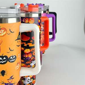 Bouteille d'eau isotherme en acier inoxydable de 40 oz, tasse à double paroi sous vide, gobelet de voiture avec poignée, couvercle et paille pour le voyage - Product Image 3