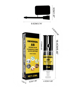<span class=keywords><strong>Colle</strong></span> époxy transparente en 2 parties avec 2 tubes de mélange, <span class=keywords><strong>colle</strong></span> époxy à forte adhérence pour la réparation du plastique, du métal, de la céramique, du bois, du verre, de la pierre - Product Image 2