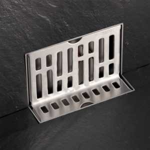 Siphon de sol en acier inoxydable 304 en forme de L pour salle de bain et cuisine, design moderne anti-corrosion, <span class=keywords><strong>drain</strong></span> mural d'angle pour balcon extérieur - Product Image 5