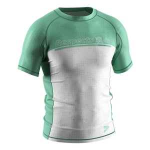 Camiseta de compresión de manga corta con patrón samurái antiguo para entrenamiento de MMA, running, grappling y uso diario, sin necesidad de Gi, al por mayor. - Product Image 3