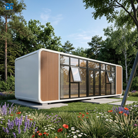 Maisonnette Apple Cabin de 40 pieds, préfabriquée, extensible, type capsule, pour jardins, hôtels, complexes hôteliers, design moderne et créatif