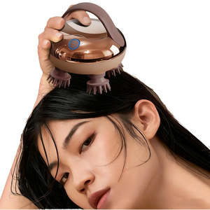 Griffe en silicone à 4 broches Chargement étanche Lumière rouge pétrissage Masseur de tête électrique rotatif à main Masseur de tête - Product Image 1