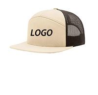Casquettes Trucker Snapback 7 Panneaux Personnalisables avec Logo, Qualité Supérieure, Couleur Unie Léopard, Boucle Argentée Cuivrée, Toile Sportive Unisexe