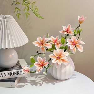 Flor Artificial de Magnolia, Arreglo Floral de Seda con Tacto Real, Estilo Moderno, Decoración para el Hogar, Accesorio para Bodas - Product Image 2