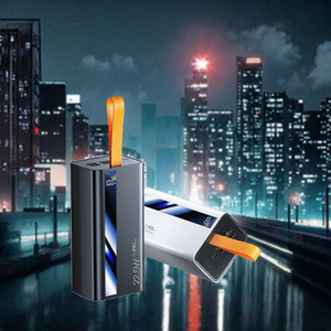 พาวเวอร์แบงค์แบบพกพาความจุสูง 60000mAh Li-Polymer ABS พร้อมหน้าจอ LED แสดงผลแบบดิจิตอล ช่องเสียบ 4USB Type-C Micro USB รองรับ PD 22.5W/20W ชาร์จเร็ว - Product Image 3