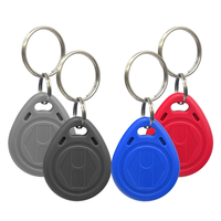 Kartu pintar penanda kunci tanpa kontak, 125KHz EM ID jarak dekat RFID, kontrol akses Keyfob ABS, sistem kunci kehadiran pintu, kartu pintar