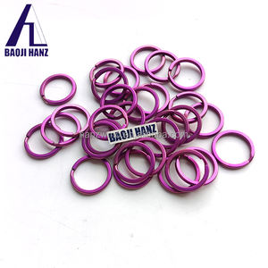 Porte-clés en titane rond plat coloré 14mm 18mm 19mm 25mm 30mm 32mm - Product Image 6