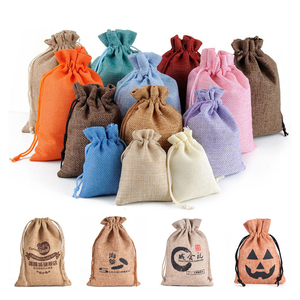Eco-friendly Custom Cotton <b>Drawstring</b> Jewelry Gift <b>Bag</b> Recycled Material <b>Small</b> Size Custom Color Screen Printed Bracelets Rings - Product Image 2