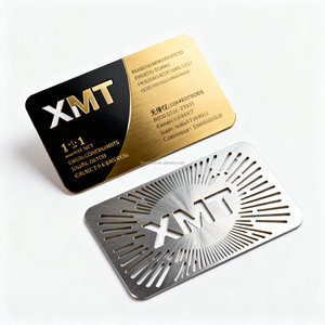 Tarjetas Metálicas de Acero Inoxidable Personalizadas de Fábrica, Diseño OEM/ODM, Logotipo Grabado con Láser, Tarjeta de Visita con Funcionalidad NFC - Product Image 1