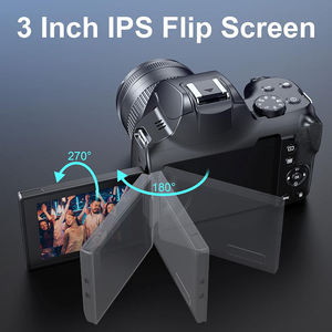 กล้องดิจิตอล 4K พร้อมบันทึกวิดีโอและภาพถ่ายแบบพกพา ซูมได้ 7.1x-16x รองรับการ์ดหน่วยความจำ หน้าจอคู่ แบตเตอรี่ลิเธียม เหมาะสำหรับการบันทึกวิดีโอบล็อก - Product Image 4