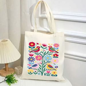 Sac fourre-tout en toile réutilisable, en coton biologique naturel, pour courses, avec logo imprimé personnalisé - Product Image 3