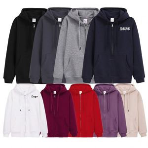 Sudadera con Capucha de Alta Calidad en Algodón y Spandex, 600 g/m², Gruesa, Personalizable con Cierre, Sudadera con Capucha para Hombre - Product Image 1