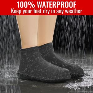 100% Cubiertas de zapatos de lluvia de látex natural-Cubrezapatos impermeables reutilizables para hombres y mujeres | Antideslizante y ecológico (OEM/ODM) - Product Image 5
