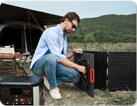 Panneau solaire portable pliable flexible 200W 36V à cellules monocristallines, chargeur 200W 400W pour camping, randonnée, batteries externes