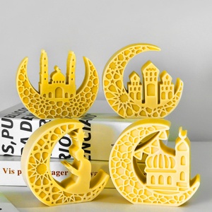 Moule à bougie en silicone Château de lune Eid Mubarak, décoration islamique du Ramadan, moule de moulage, fournitures de fabrication de bougies d'aromathérapie DIY - Product Image 2