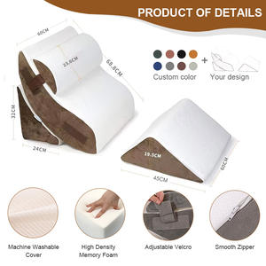 Juego de 4 Almohadas Ortopédicas Triangulares Personalizadas, Almohada de Espuma Ajustable <span class=keywords><strong>para</strong></span> Soporte de Espalda Postoperatorio, <span class=keywords><strong>para</strong></span> <span class=keywords><strong>Sentarse</strong></span> <span class=keywords><strong>en</strong></span> <span class=keywords><strong>la</strong></span> <span class=keywords><strong>Cama</strong></span> - Product Image 3