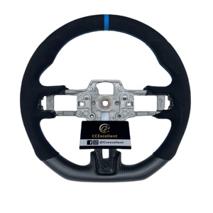 Volant en fibre de carbone 100% authentique, de qualité supérieure, <span class=keywords><strong>prix</strong></span> d'usine, <span class=keywords><strong>neuf</strong></span>, pour <span class=keywords><strong>Ford</strong></span> <span class=keywords><strong>Mustang</strong></span> 2015 <span class=keywords><strong>2016</strong></span> 2017 - Product Image 1