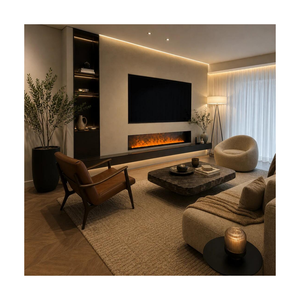 Tonya Vente Flash : Meuble TV avec <span class=keywords><strong>Cheminée</strong></span> Intégrée, Volume de Brume Réglable, Lumières LED UV Personnalisables, Adapté aux Enfants, pour Salon - Product Image 1