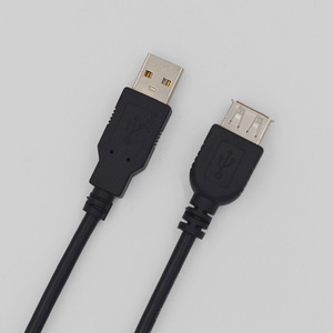 Cable de extensión USB 2.0 macho a hembra con núcleo de ferrita único y carcasa de plástico para transferencia de datos y conexión de dispositivos - Product Image 1