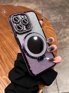 กระจกเงาเคลือบเพชรสุดหรูพร้อมตัวยึดเคสโทรศัพท์แม่เหล็กสำหรับ iPhone 16 15 14PLUS 13 12 PRO MAX 11 - Product Image 3