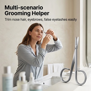 Ring Handle Stainless Steel Cuticle Scissors Straight Blade Nail Grooming Trimmer Precise Cutting Rust Resistant - Product Image 3