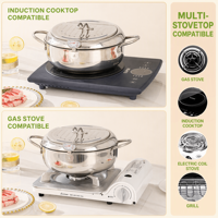Friteuse en acier inoxydable 304 avec finition résistante à la corrosion et personnalisation OEM pour les distributeurs d'articles de cuisine