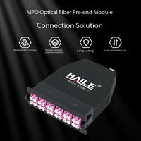 Module adaptateur HAILE MPO - Boîtier MPO-24 cœurs LC/APC MPO vers LC FTTH OM3/OM4 - Boîtier 24 ports type LGX - Module cassette fibre optique MPO/MTP