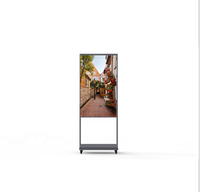 Écran LCD double face haute luminosité de 43 pouces, 3000 nits, sur pied, pour vitrine de magasin, promotion en centre commercial