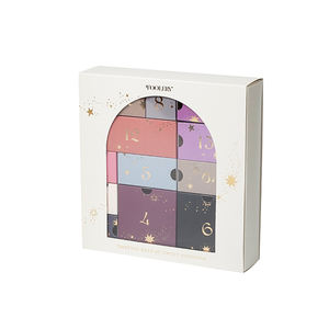 Boîte de calendrier de l'avent de luxe de 13 jours avec un design d'étoile dorée, boîte cadeau de calendrier vide personnalisée pour les fêtes - Product Image 5