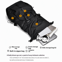 Sac à dos spacieux pour ordinateur portable, style roll-top, avec bretelles réglables pour hommes, pour le transport quotidien