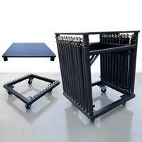 Support d'éclairage en aluminium pour scène, type totem, avec plaque de base, pour DJ et événements