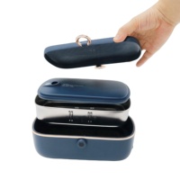 Mini-cuiseur à riz électrique Sorge 900 ml, boîte à lunch, chauffage automatique, cuve intérieure en acier inoxydable, chauffe-plat portable en plastique