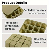 Bac à glaçons pour bébé avec couvercles - Moules en silicone flexibles pour boissons et stockage d'aliments pour bébé, sans BPA, écologiques