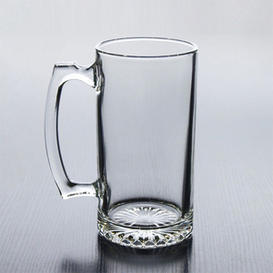 カスタマイズ可能なソリューション、MOQ対応、500ml鉛フリー厚手ガラスビールグラス、頑丈な厚みのあるハンドル付き - Product Image 5