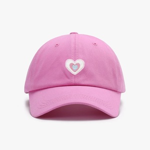 Hot Sale Heart Embroidery Baseball Cap Cute Adjustable Dad Hat for Women Girls - Product Image 5