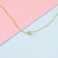 Collar con colgante de letras mayúsculas minimalista de acero inoxidable personalizado chapado en oro 18K Nombre de pareja collar con letras iniciales para regalo
