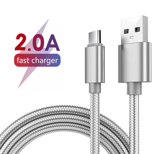 1m 2m USB-C Nylon Braided Fast Charging & Data Transfer Cable for Mobile Phone Computer Printer-USB2.0 Micro/Type-C