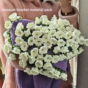 <span class=keywords><strong>Couverture</strong></span> en <span class=keywords><strong>crochet</strong></span> faite main motif rose et tournesol 70 cm, <span class=keywords><strong>Couverture</strong></span> Rose Bell, Kit de matériel DIY fait main, Cadeau de <span class=keywords><strong>crochet</strong></span> et tricot pour petite amie - Product Image 5