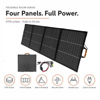 Panneau solaire pliable bifacial haute efficacité 220W, module solaire léger et portable pour camping-car, marine et camping
