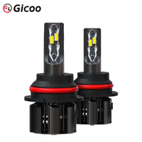 GICOO 12V Nouveau phare LED pour voiture 9005 Feux antibrouillard 6000k 60W 8000 Lumens Tout-en-un Mini format