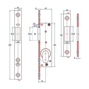 2023 New Arrival Golden Supplier Mortise Lock Body 72Mm