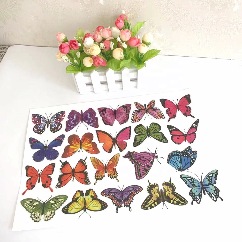 Пользовательские съемные дверные украшения, оконная наклейка, статическое Приклеивание бабочки